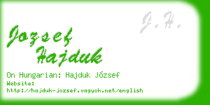 jozsef hajduk business card